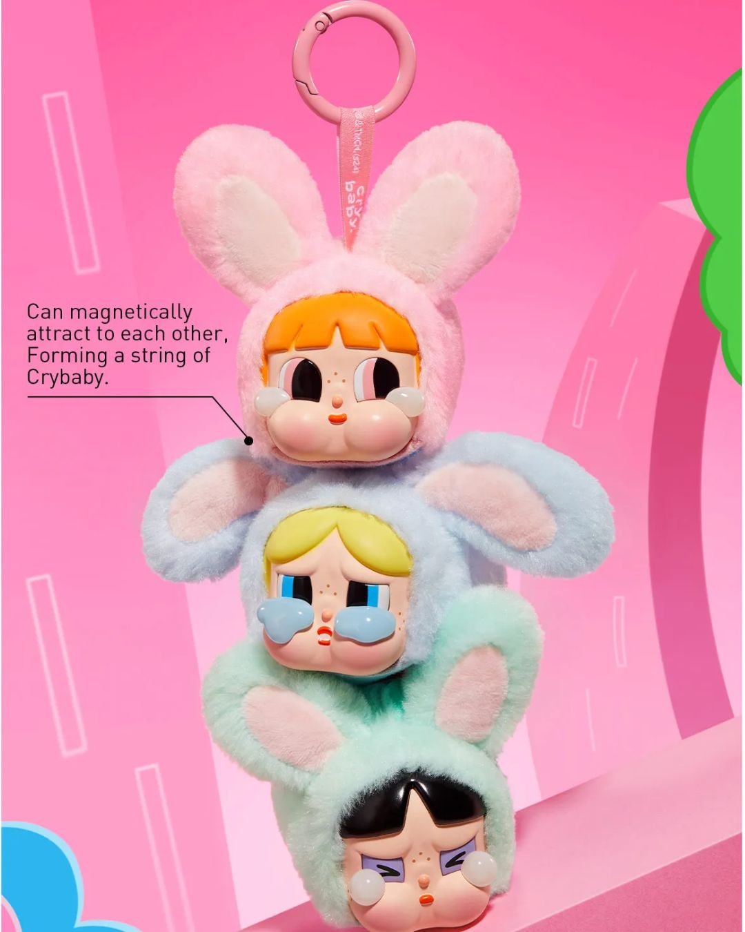 Pop Mart Crybaby x Powerpuff Girls Vinyl Face Plush Blind Box