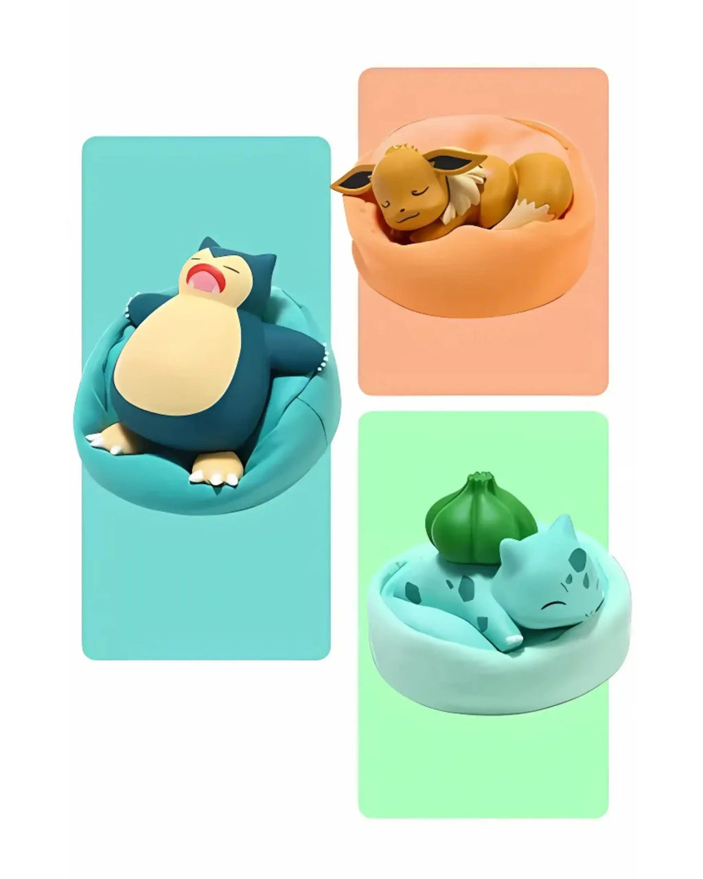 Sleeping Pokemon Set of 6 (with plush pillow)