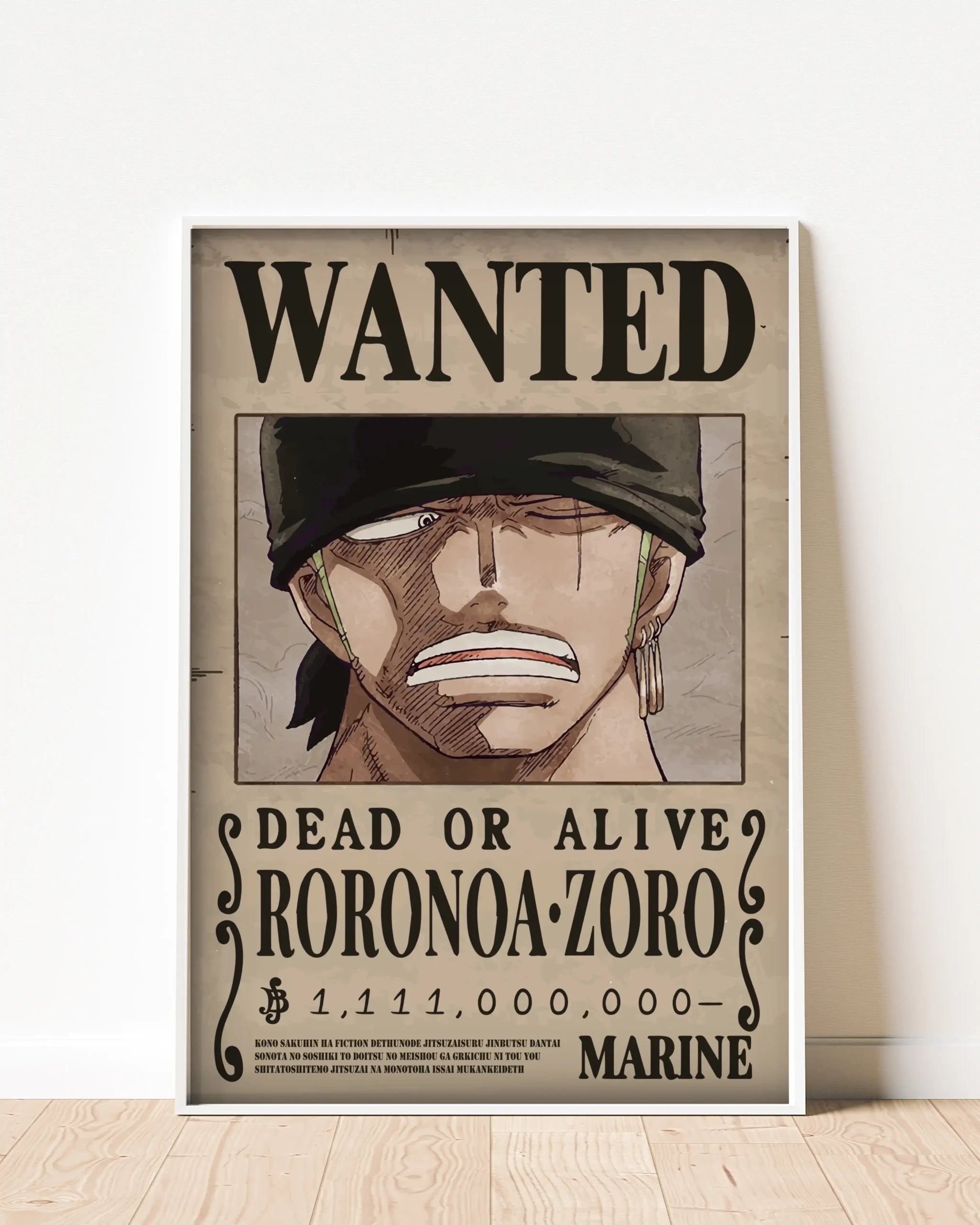 Zoro Wanted Poster