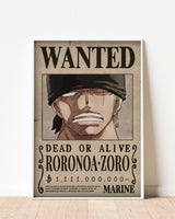 Zoro Wanted Poster