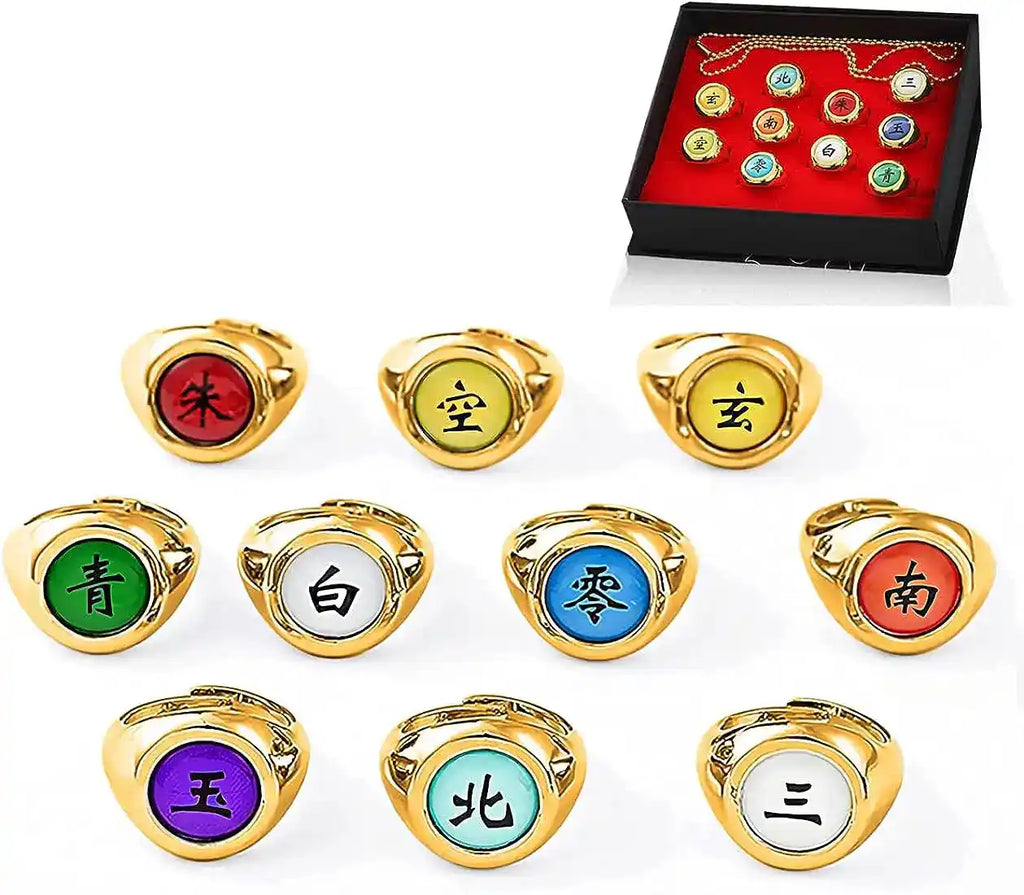 Akatsuki Rings Set Golden