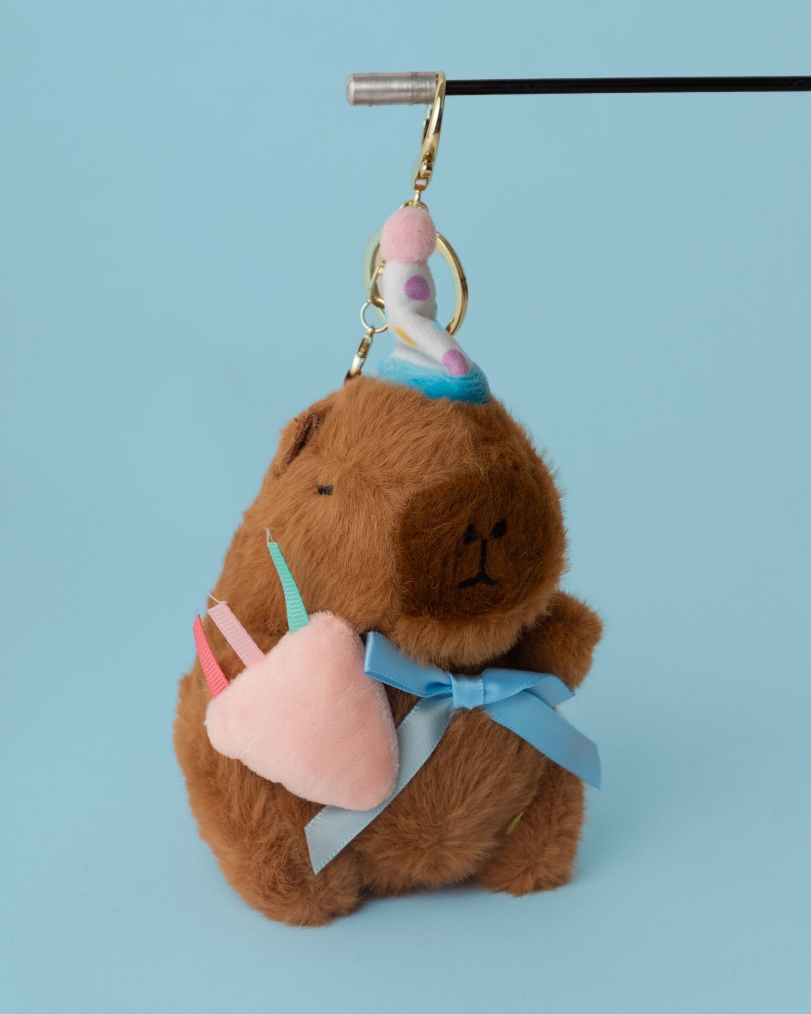 Birthday Boy Capybara Plushie Keychain