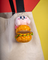 Kirby Burger Plushie Keychain