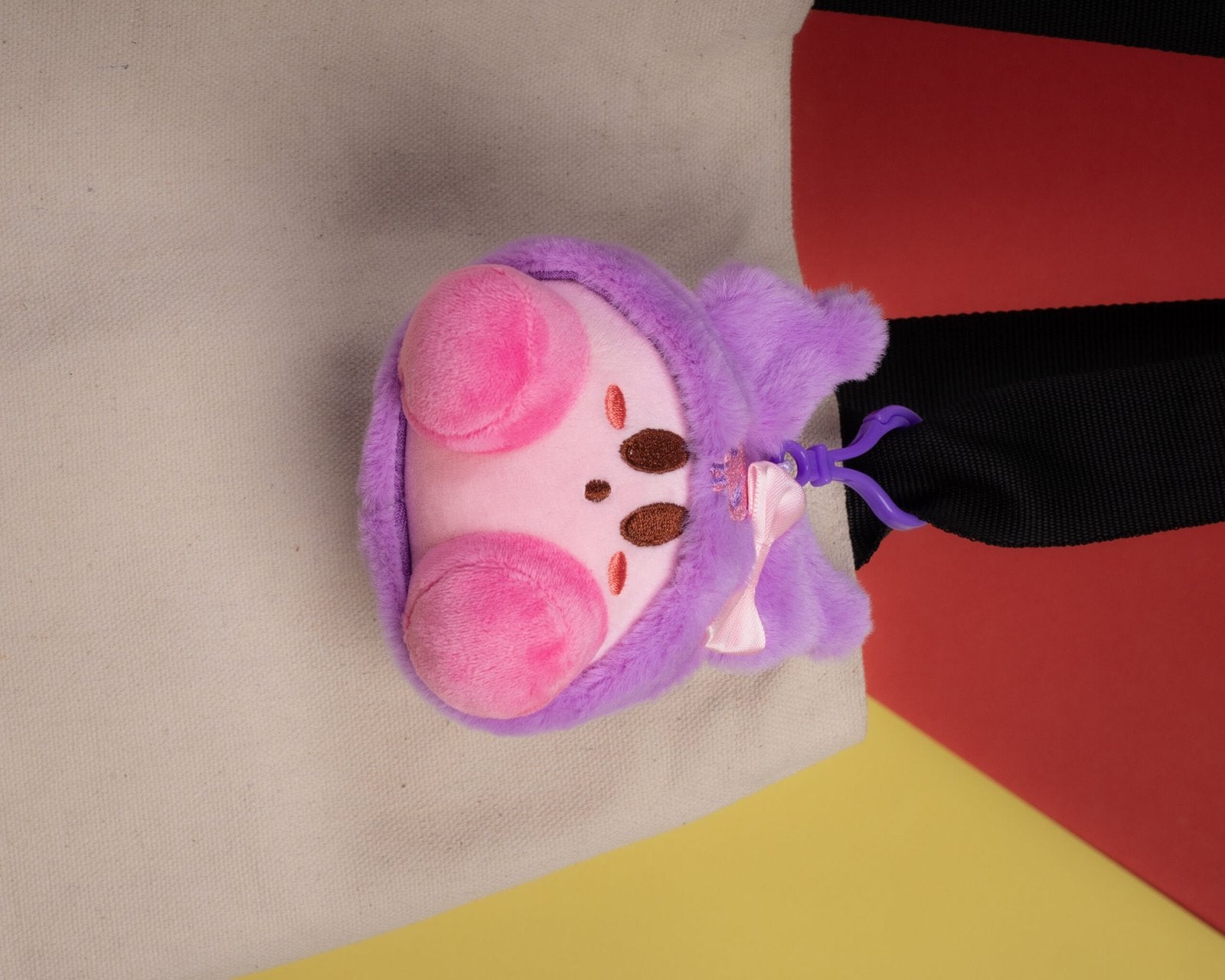 Kirby Kuromi Hat Plushie Keychain