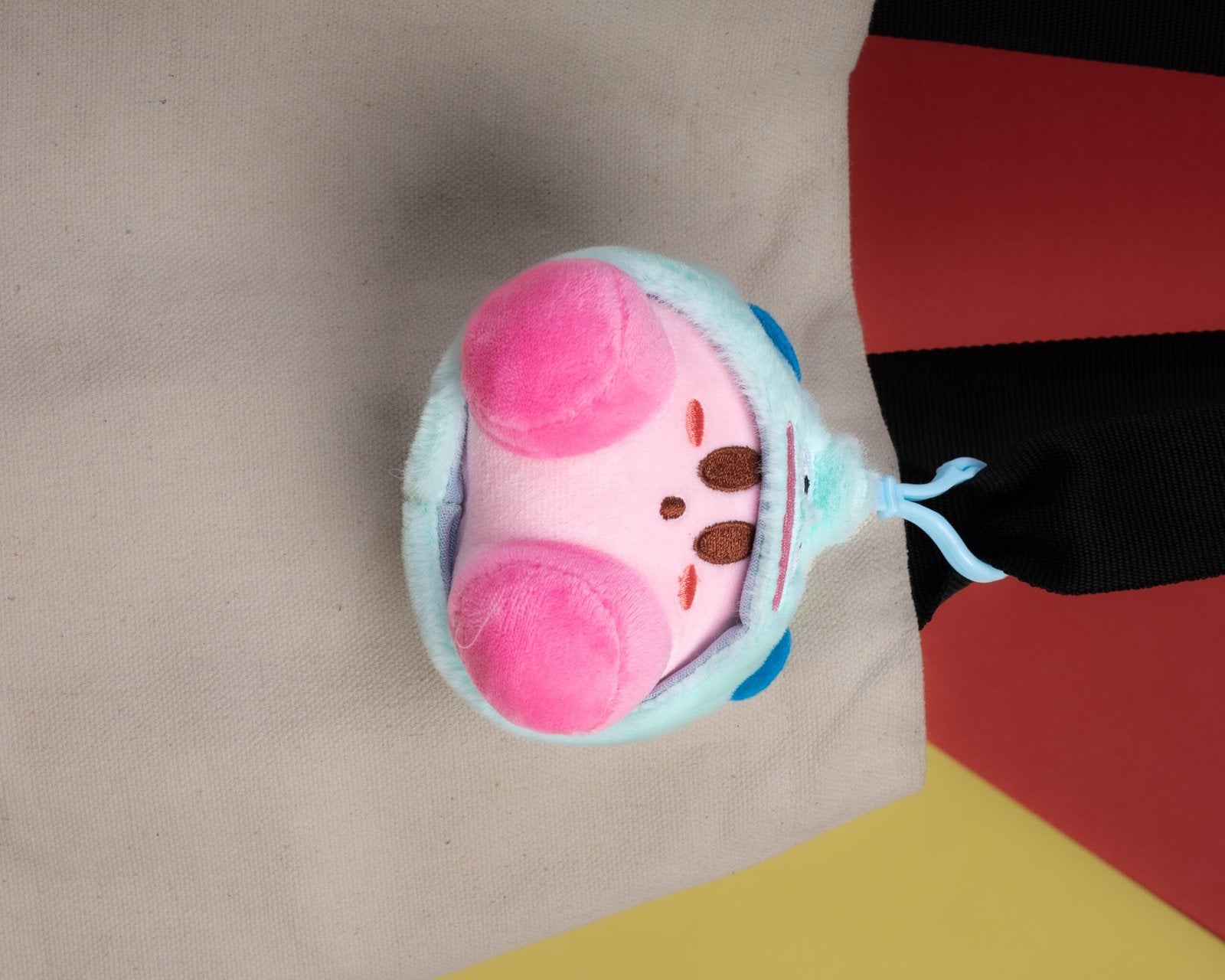 Kirby Monster Hat Plushie Keychain