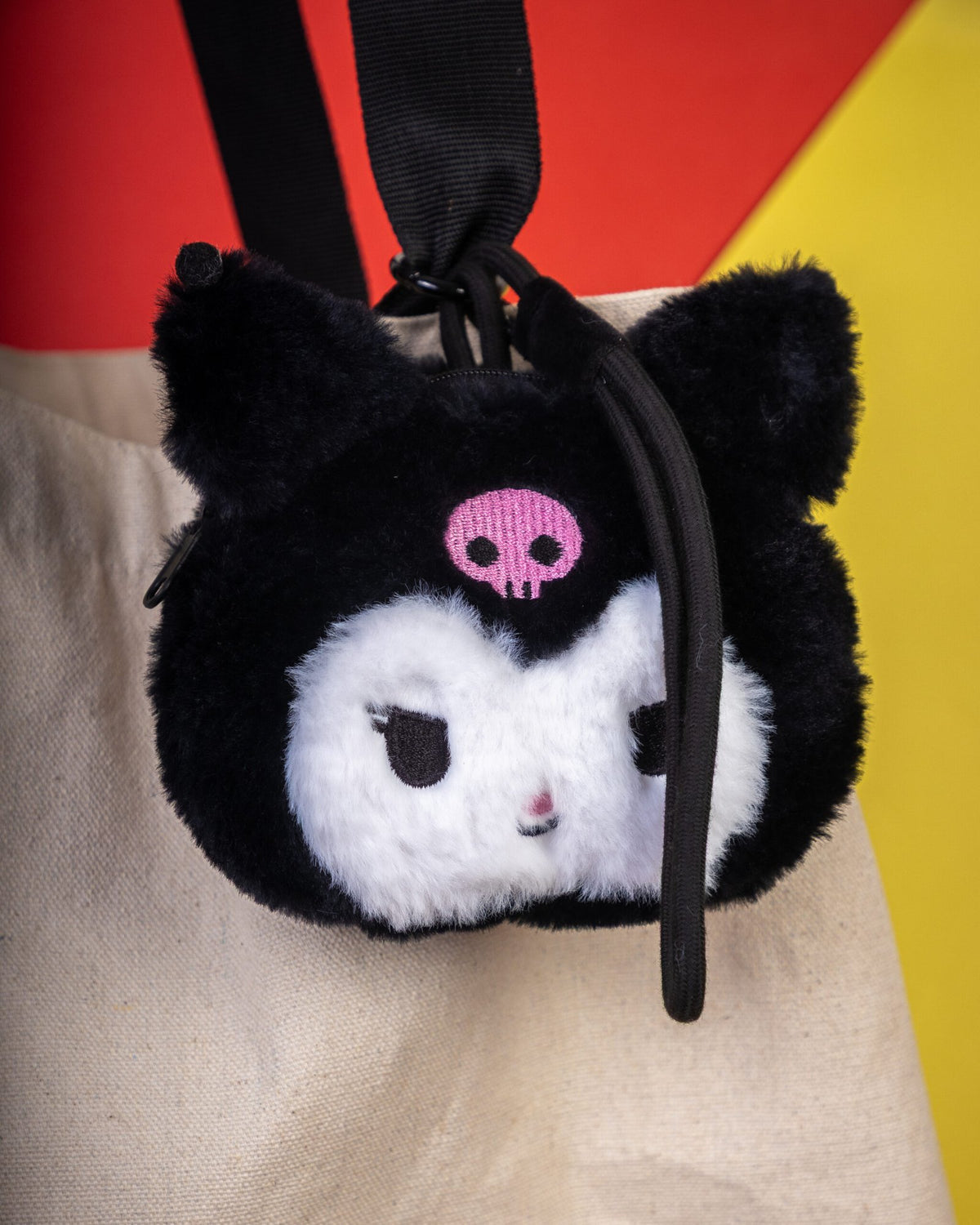 Kuromi Black Pouch Plushie Keychain