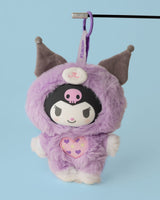 Kuromi Hard Face Plushie Keychain