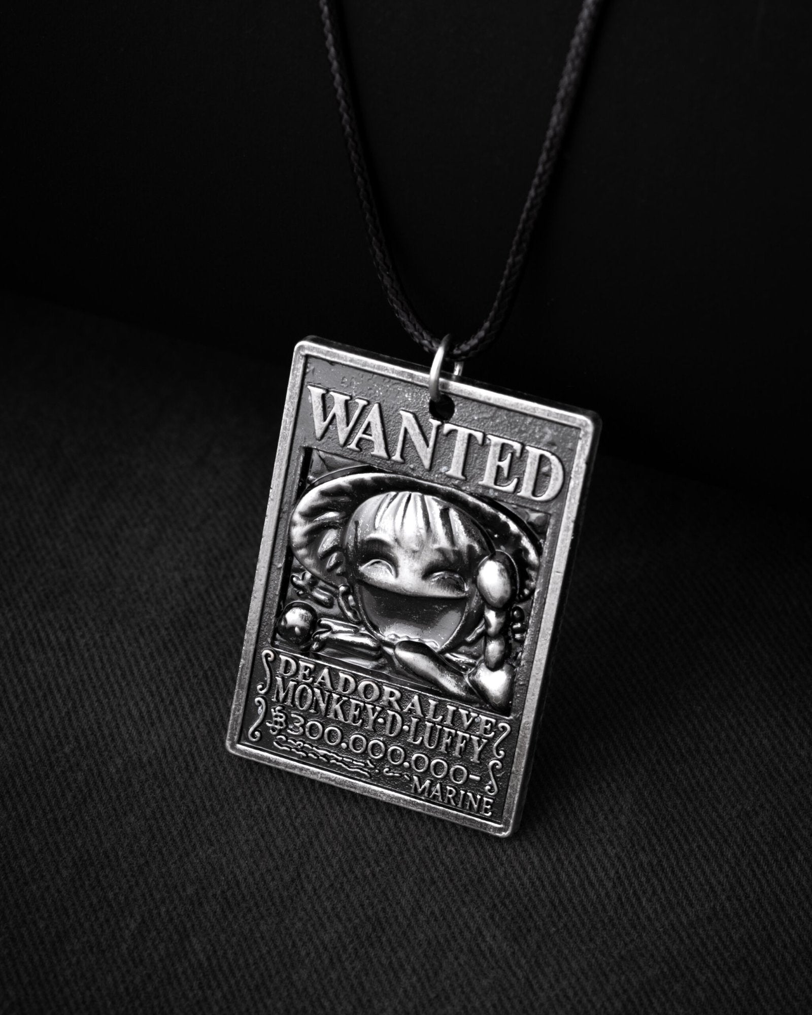 One Piece Luffy Wanted Poster Necklace