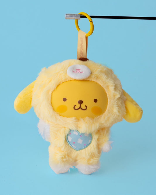PomPomPurin Hard Face Plushie Keychain