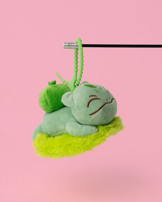 Sleeping Bulbasaur Plushie Keychain
