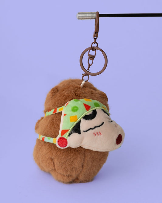 Sleeping Shinchan Schoolbag Capybara Plushie Keychain