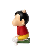 Frowning Shinchan and Shiro